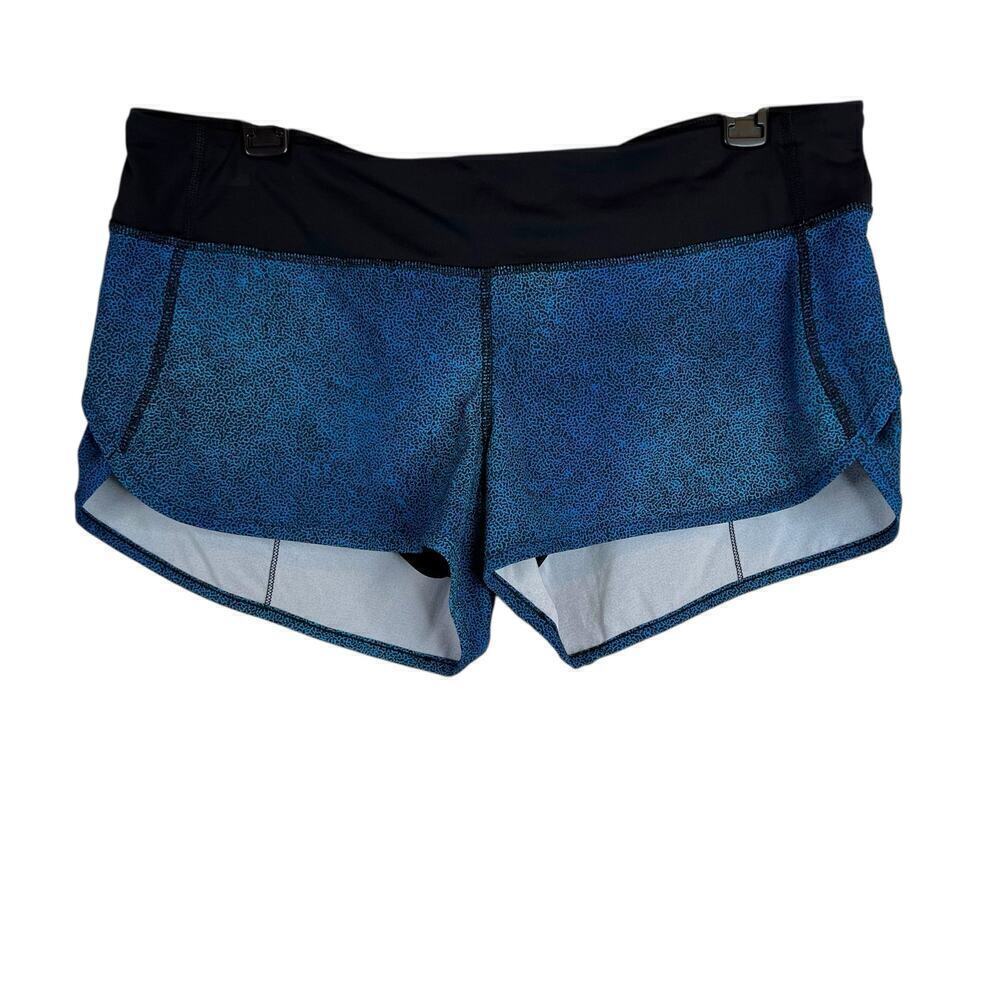 Lululemon Speed 3" Short in Blue and Black Women's Size 10